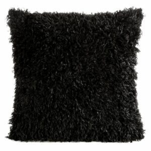Poszewka dekoracyjna 45x45 Marion czarna futrzana Eurofirany