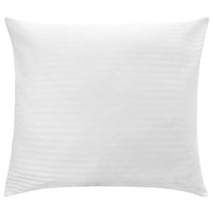 Poszewka hotelowa 50x70 Adamaszkowa biała w paski 1 cm na zakład I24