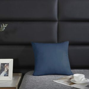 Poszewka satynowa 40x40 granatowa jednobarwna I24