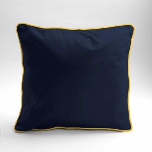 Poszewka satynowa 40x40 granatowa z lamówką Mako Satin 62