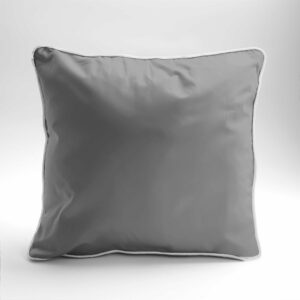 Poszewka satynowa 40x40 szara z lamówką Mako Satin 62