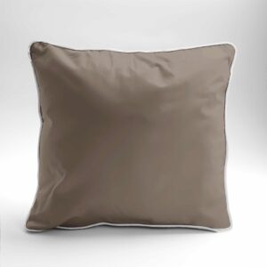 Poszewka satynowa 40x40 taupe z lamówką Mako Satin 62