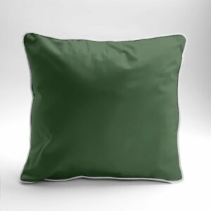 Poszewka satynowa 40x40 zielona z lamówką Mako Satin 62