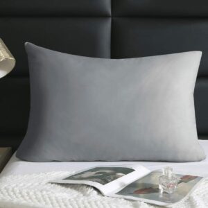 Poszewka satynowa 40x60 grafitowa jednobarwna I24