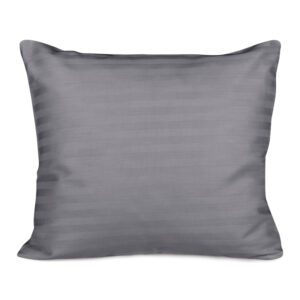 Poszewka satynowa 50x60 antracytowa szara pasy jednobarwna Cizgili adamaszkowa