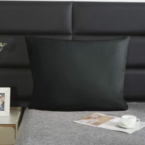 Poszewka satynowa 70x80 czarna jednobarwna I24