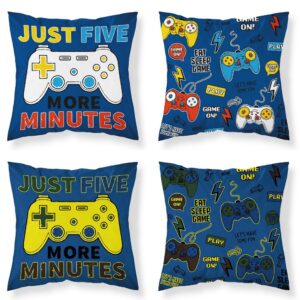 Poszewka świecąca w ciemności 40x40 game over pady granatowa PF 16 fluorescencyjna