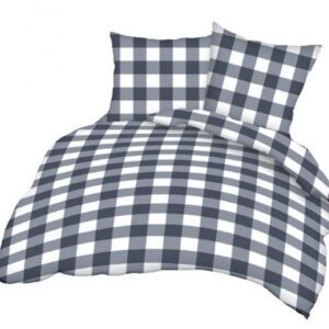 Poszewka z kory 40x40 granatowa biała krata Kora 23