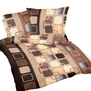 Poszewka z kory 50x60 beżowa brązowa kwadraty R396-2 Kora 23