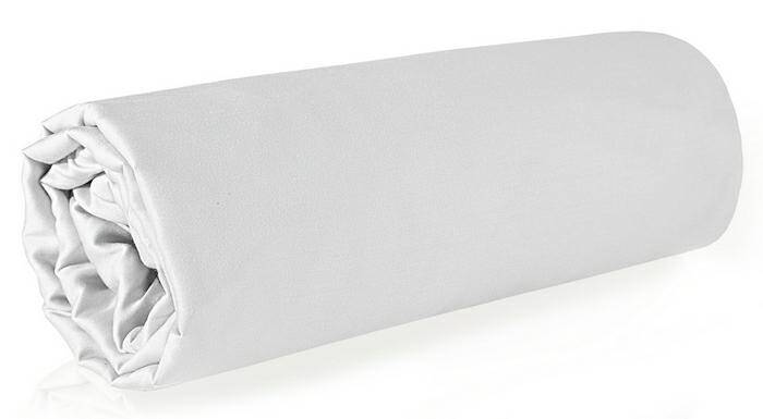 Prześcieradło bawełniane 200x220 Noris białe jednobarwne - obrazek 2