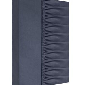 Prześcieradło bawełniane z gumką 140x200 popielate na materac o wysokości do 25 cm