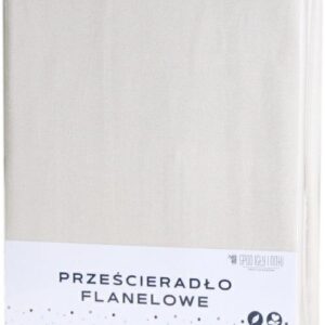 Prześcieradło flanelowe bez gumki 220x240 beżowe jasne