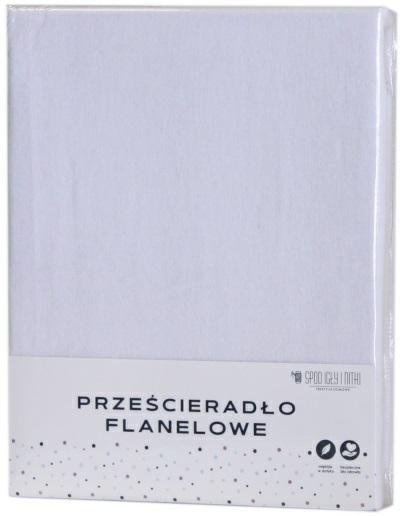 Prześcieradło flanelowe bez gumki 220x240 białe