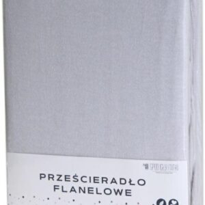 Prześcieradło flanelowe bez gumki 220x240 szare