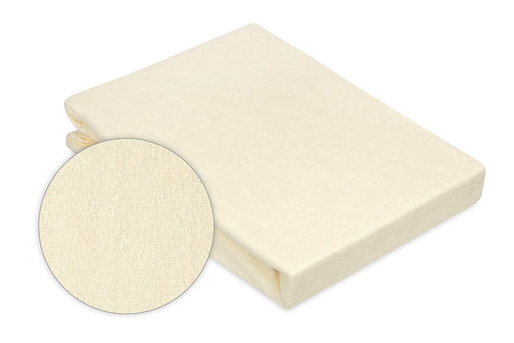 Prześcieradło frotte z gumką 120x200 ekri 02 Premium - obrazek 7