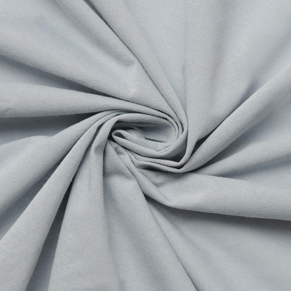 Prześcieradło jersey 210/220x190/200x30 szare z gumką na wysoki materac 30 cm Jersey 1 - obrazek 3