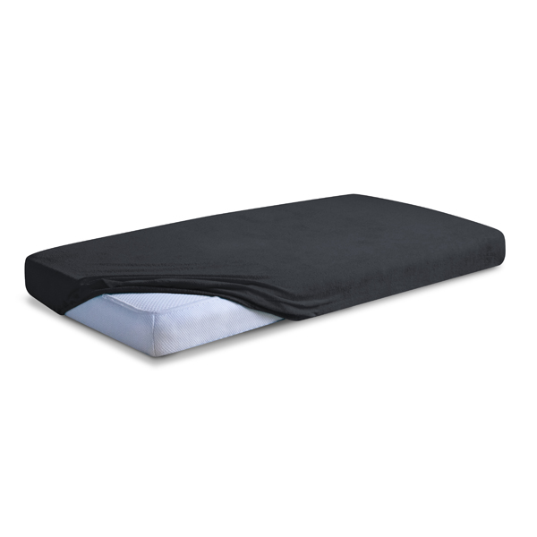 Prześcieradło jersey z gumką 90x200 czarne 48 Premium