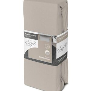 Prześcieradło jersey z gumką soft 90x200 szare na materac 25 cm