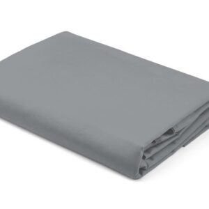 Prześcieradło satynowe z gumką 140x200 szare jednobarwne Pure