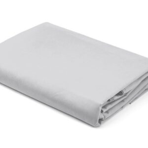 Prześcieradło satynowe 220x200 srebrne bez gumki jednobarwne Pure