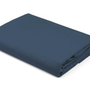 Prześcieradło satynowe z gumką 160x200 denim granatowe jednobarwne Pure