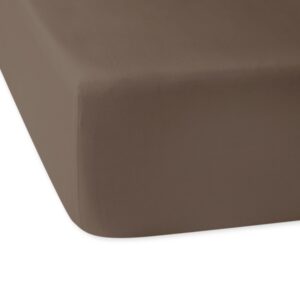 Prześcieradło satynowe z gumką 180x200 sepia 044 jednobarwne Darymex