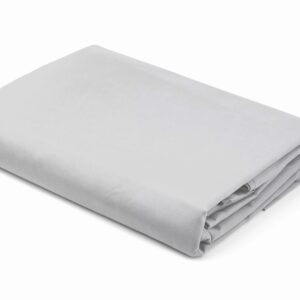 Prześcieradło satynowe z gumką 180x200 srebrne jednobarwne Pure