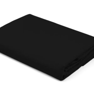 Prześcieradło satynowe z gumką 220x200 czarne jednobarwne Pure