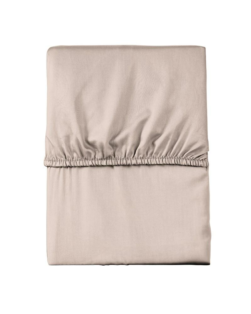 Prześcieradło z mikrofibry 120x200 beżowe jednobarwne z gumką Poly