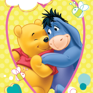 Ręczniczek do przedszkola 30x50 Kubuś Puchatek "Smile"żółty dziecięcy bawełniany JF24