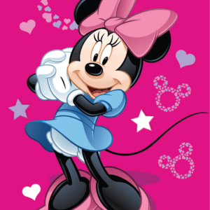 Ręczniczek do przedszkola 30x50 Minnie różowy dziecięcy bawełniany JF24