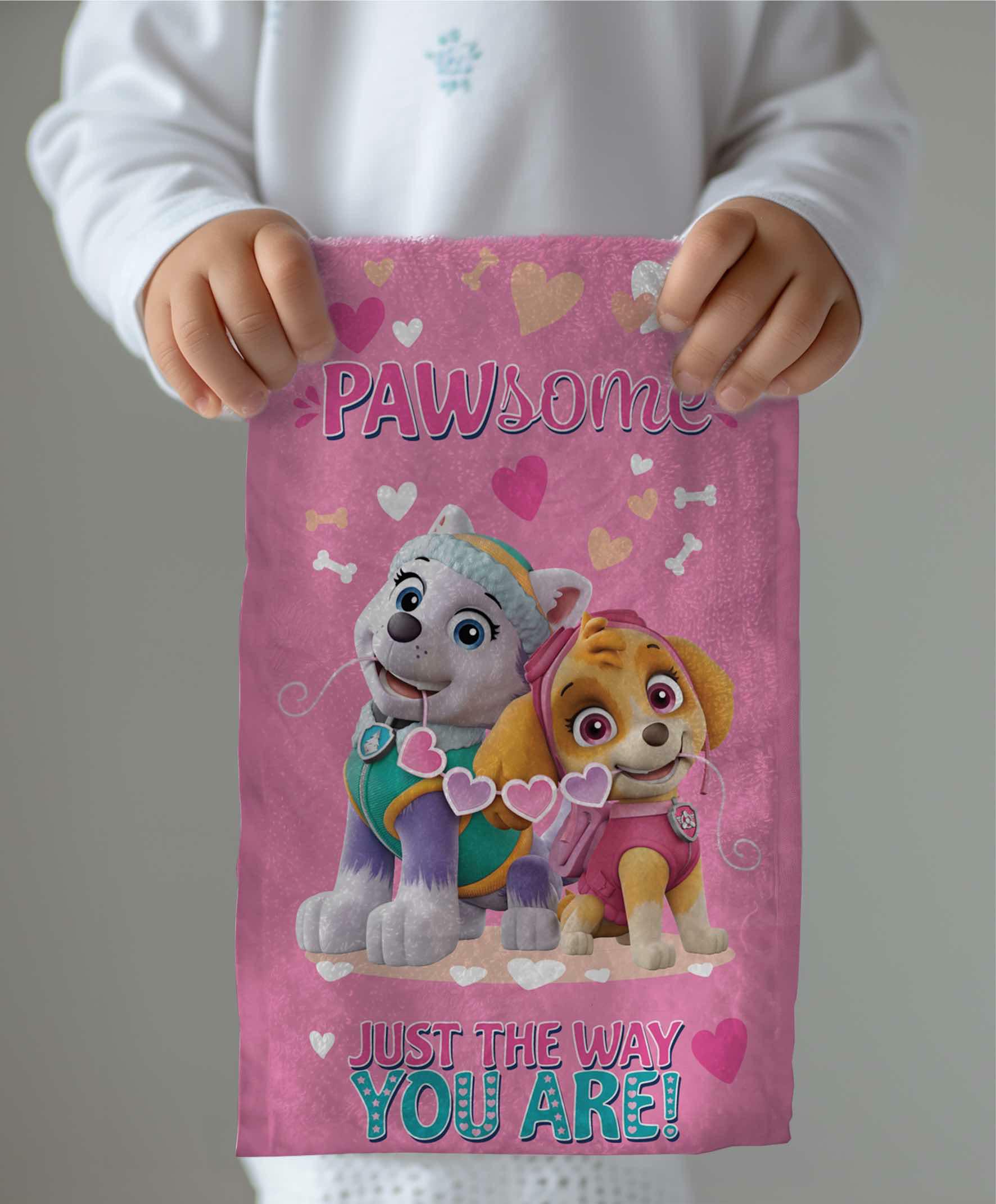 Ręczniczek do przedszkola 30x50 Psi Patrol różowy szary wielokolorowy dziecięcy bawełniany 20 T - obrazek 2