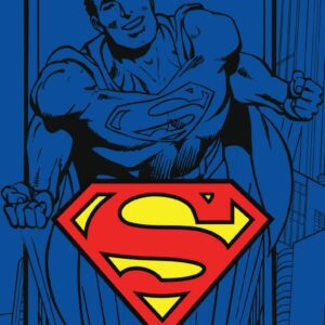 Ręczniczek do przedszkola 30x50 Superman niebieski logo 6634 Hero dziecięcy bawełniany sylwetka superbohater Super Man do rąk