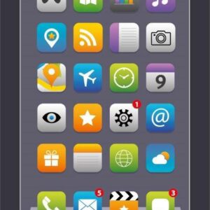 Ręczniczek do przedszkola 30x50 Telefon smartfon grafitowy 1149 emotki dziecięcy bawełniany