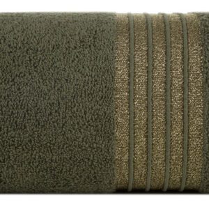 Ręcznik 50x90 Lila 07 oliwkowy 500g/m2 Eurofirany