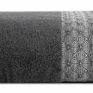 Ręcznik 50x90 Malika grafitowy frotte 500g/m2 Eurofirany