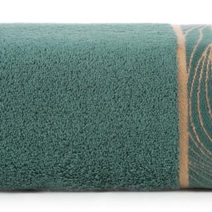 Ręcznik 50x90 Salvia 9 miętowy ciemny liście 500g/m2 frotte Limited Collection Eurofirany
