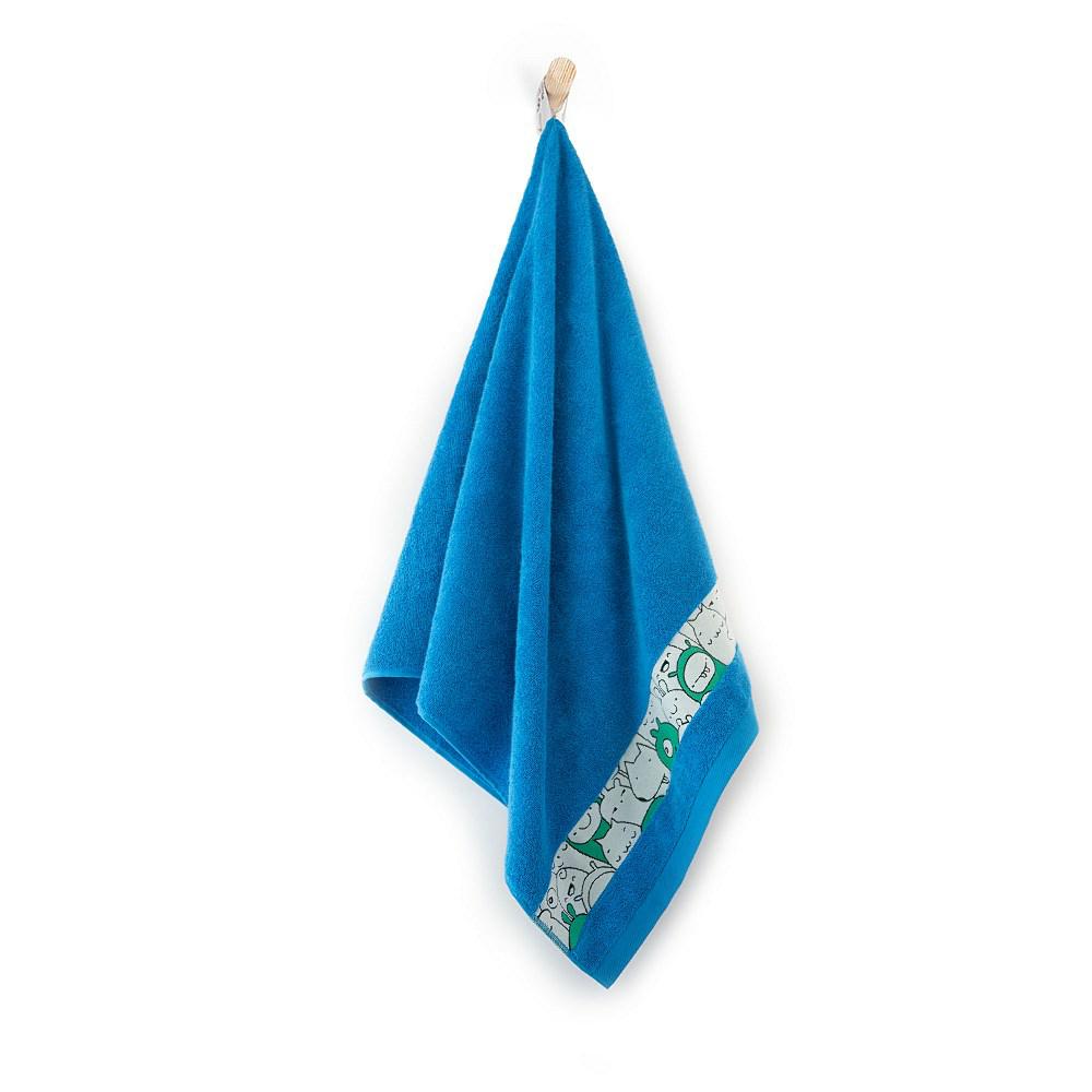 Ręcznik 70x130 Slames zwierzątka Błękit Francuski-5484 turkusowy frotte bawełniany dziecięcy - obrazek 2