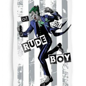 Ręcznik dziecięcy 70x140 Batman szary pasy plażowy bawełniany C24