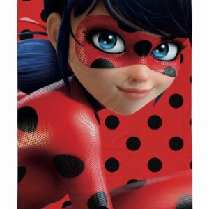 Ręcznik dziecięcy 70x140 Ladybug czerwony czarny bawełniany LB 03 BT