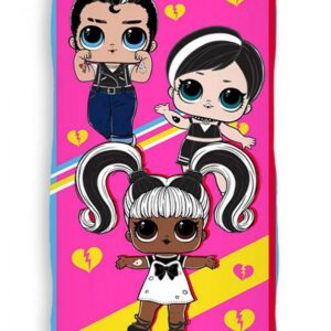 Ręcznik dziecięcy 70x140 Laleczki LOL różowy plażowy bawełniany C23