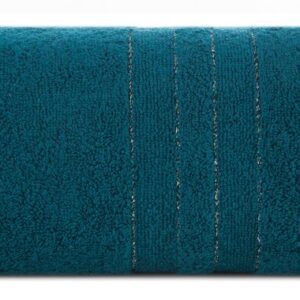 Ręcznik Gala 50x90 turkusowy zdobiony błyszczącą nicią 500 g/m2 Eurofirany