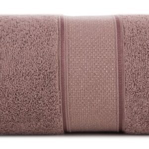 Ręcznik Liana 30x50 brązowy jasny z błyszczącą nicią 500 g/m2 Eurofirany
