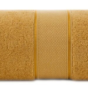 Ręcznik Liana 70x140 musztardowy z błyszczącą nicią 500 g/m2 Eurofirany