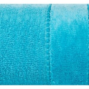 Ręcznik Mari 50x90 turkusowy jasny z welurową bordiurą 500g/m2 Eurofirany
