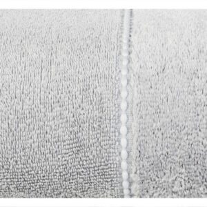 Ręcznik Mari 70x140 stalowy z welurową bordiurą 500g/m2 Eurofirany