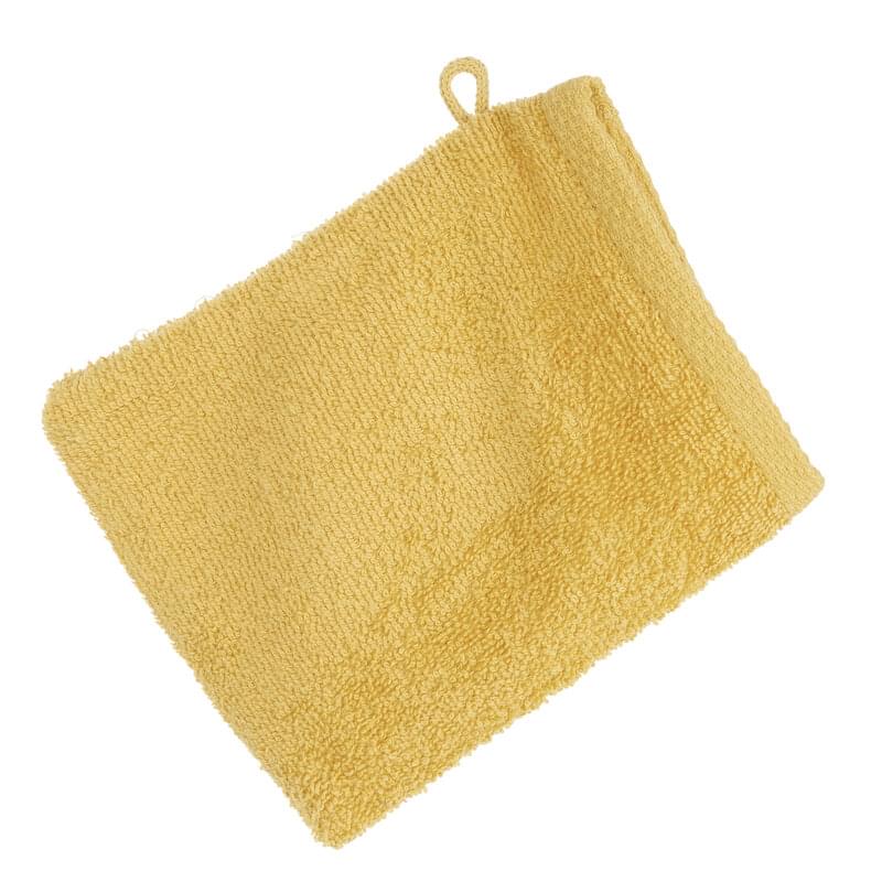Ręcznik myjka Gładki 1 16x21 31 musztardowy rękawica kąpielowa 400 g/m2 frotte Eurofirany