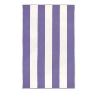 Ręcznik plażowy 100x160 Neon fioletowy biały pasy frotte 380 g/m2 7954/11
