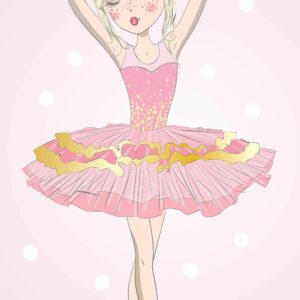 Ręcznik plażowy 70x140 Ballerina różowy bawełniany dziecięcy August 23