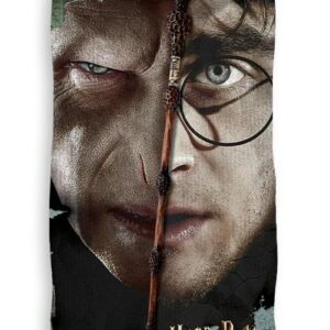 Ręcznik plażowy 70x140 Harry Potter czarny bawełniany 320g/m2